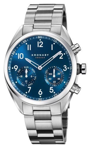 S3762/1 APEX Hybrid Smartwatch (43mm) Blue Dial / 3- Watch - Kronaby - Modalova