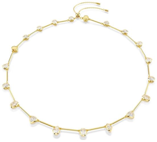 Ladies Gold Imber Tennis Necklace Jewellery - Swarovski - Modalova