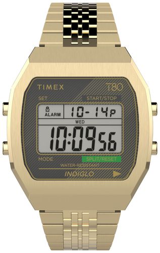 TW2V74300 T80 Display -Tone Stainless Watch - Timex - Modalova