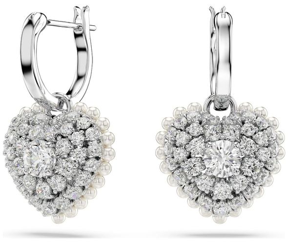 Hyperbola Drop Earrings Heart White Jewellery - Swarovski - Modalova