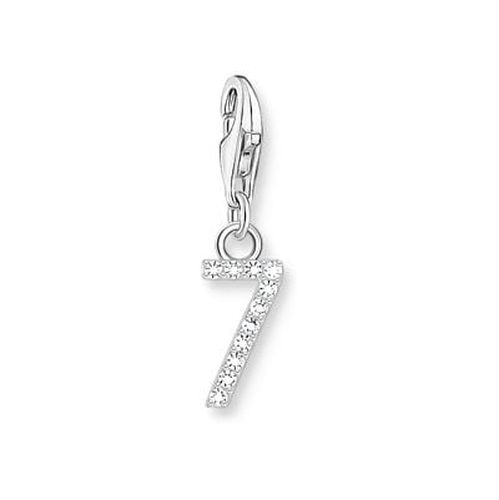 Silver Charm Pendant Number 7 Jewellery - James Moore TH - Modalova