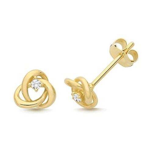 ES2080 CZ KNOT EAR STUDS Jewellery - James Moore TH - Modalova