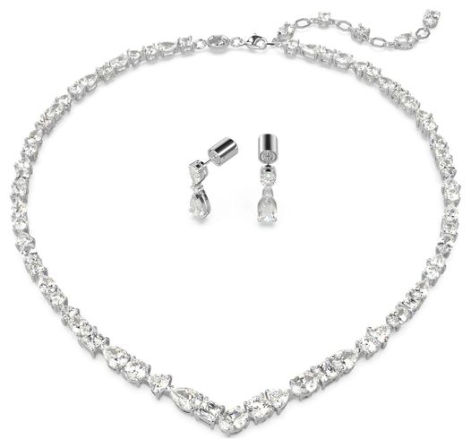 Mesmera Necklace and Earring Set Rhodium Jewellery - Swarovski - Modalova