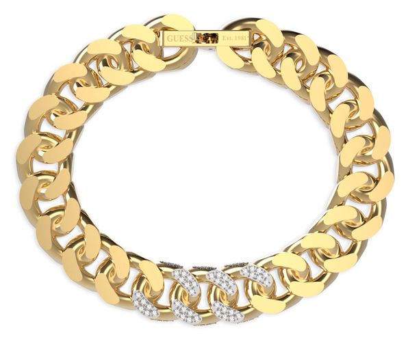 UMB01380YGL Men's Champions Gold Plated 11mm 4DC Chain Jewellery - Guess - Modalova