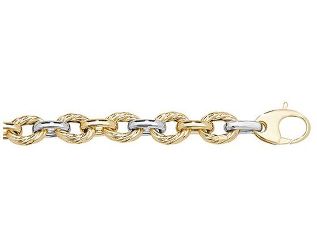 BR560 9CT YEL/WHT GOLD LADIES' 7.5 INCHES Jewellery - James Moore TH - Modalova