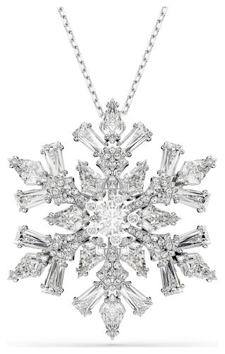 Idyllia Pendant Necklace Brooch Snowflake Jewellery - Swarovski - Modalova