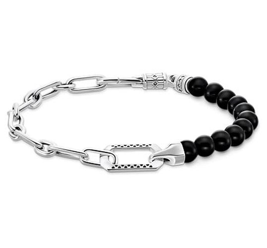 A2088-507-11-L19V Bracelet With Black Onyx Beads Jewellery - Thomas Sabo - Modalova