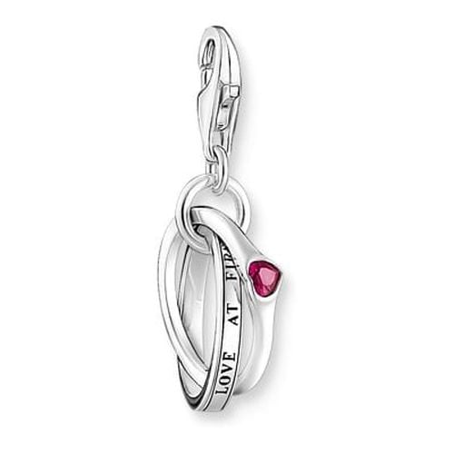 Silver Charm Pendant With Two Linked Jewellery - Thomas Sabo - Modalova