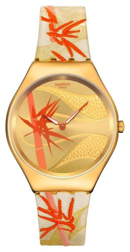 SYXZ105 GOLDEN RED BAMBOO (38mm) Golden Dial / Watch - Swatch - Modalova