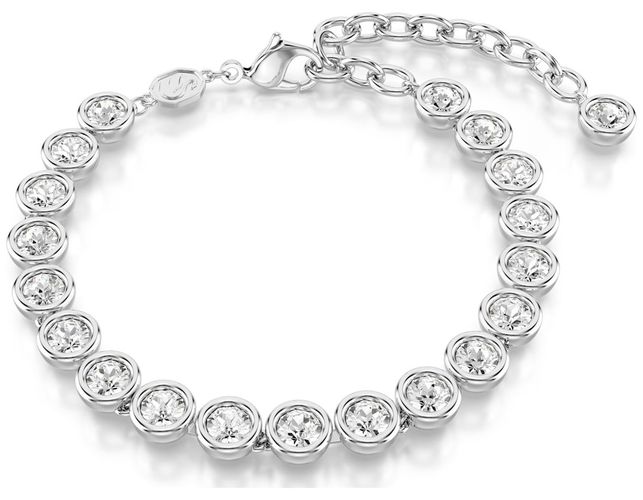 Imber Tennis Bracelet Round Cut White Jewellery - Swarovski - Modalova