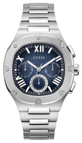 GW0572G1 Men's Textured Dial Stainless Steel Watch - Guess - Modalova