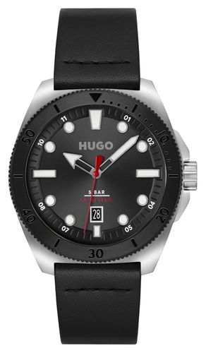 Men's #VISIT | Dial | Leather Strap Watch - HUGO - Modalova