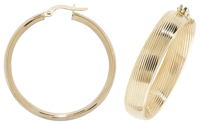 ER1057-30 30mm Hoop Earrings Jewellery - James Moore TH - Modalova