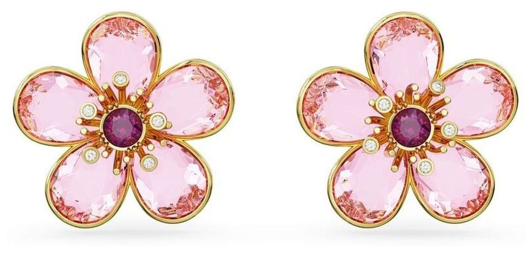 Florere Stud Earrings | Gold-Tone Plated Jewellery - Swarovski - Modalova