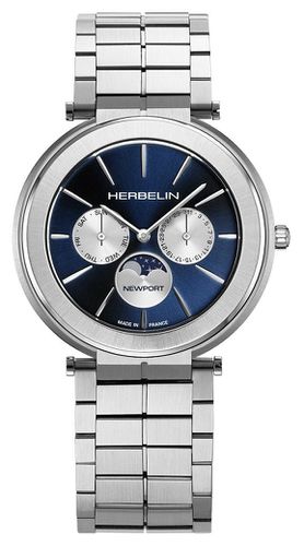 B25 Men's Newport Slim Moonphase (41.5mm) Watch - Herbelin - Modalova