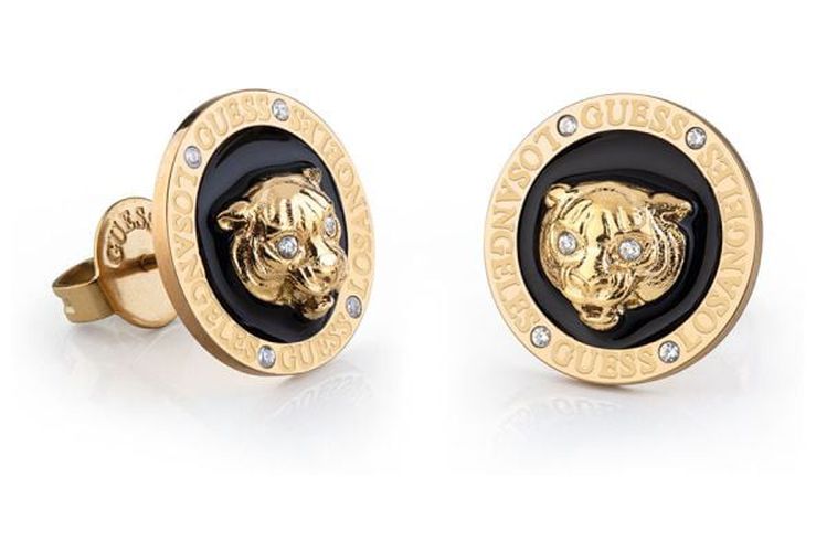 JUBE01360JWYGBKT/U Lion Face Stud Earrings Jewellery - Guess - Modalova