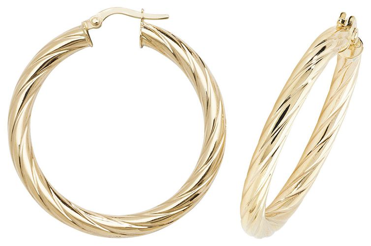 ER1059-30 30mm Hoop Earrings Jewellery - James Moore TH - Modalova