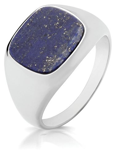 G7545L/Z Silver Triple Plated Cushion Lapis Jewellery - James Moore TH - Modalova