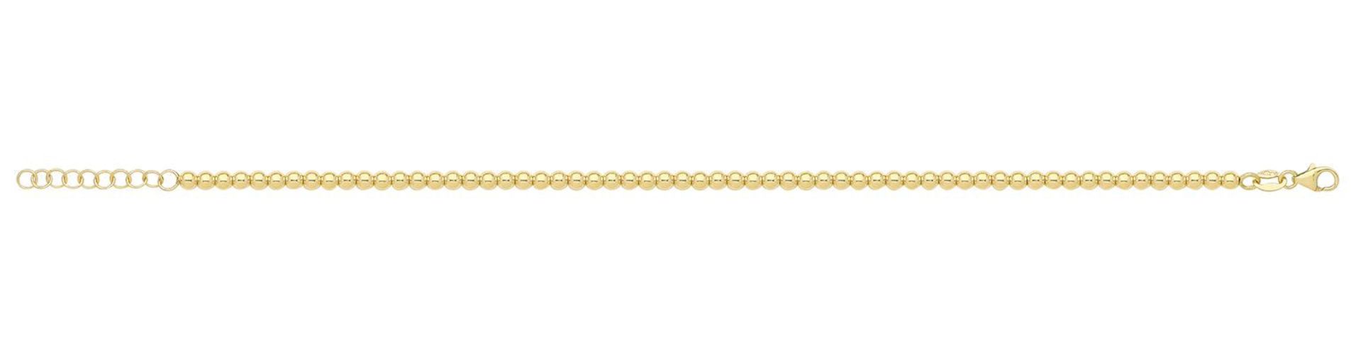 BR664 9CT YEL GOLD 7"" BEADED BRACELET Jewellery - James Moore TH - Modalova