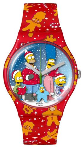 SUOZ361 x The Simpsons WONDROUS WINTER WONDERLAND ( Watch - Swatch - Modalova