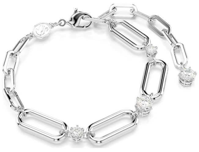 Dextera Bracelet White Crystals Rhodium Jewellery - Swarovski - Modalova