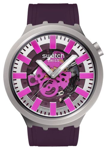 SB07S120 AUDACIOUS ACAI (47mm) Skeleton Dial Watch - Swatch - Modalova