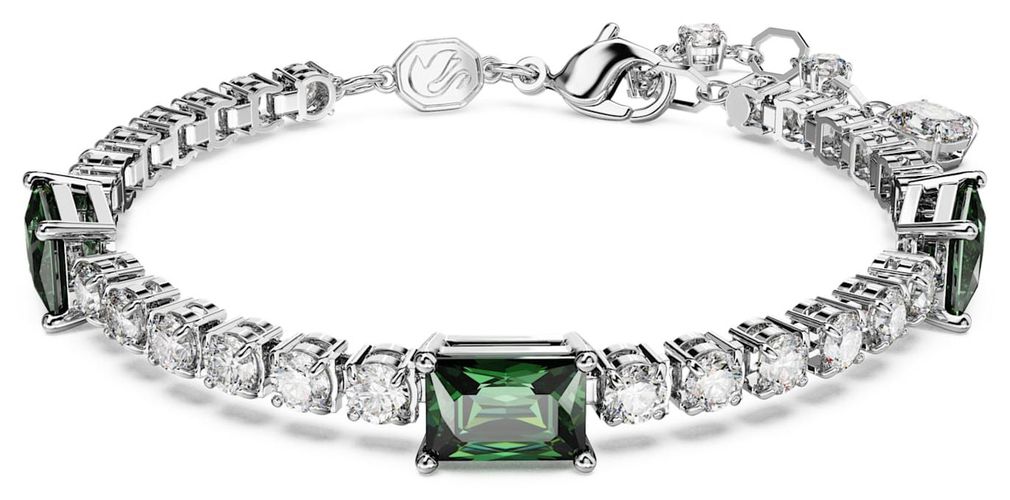 Matrix Tennis Bracelet Rhodium Plated Jewellery - Swarovski - Modalova