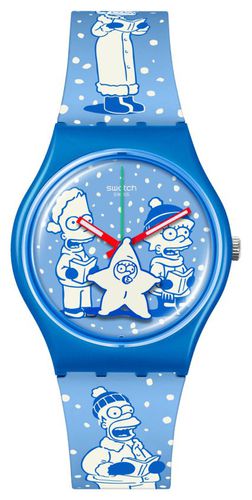 SO28Z126 x The Simpsons TIDINGS OF JOY (34mm) Watch - Swatch - Modalova