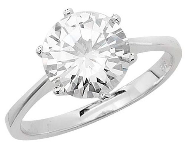 G7195/L Sterling Silver Ladies Solitaire Ring Jewellery - James Moore TH - Modalova