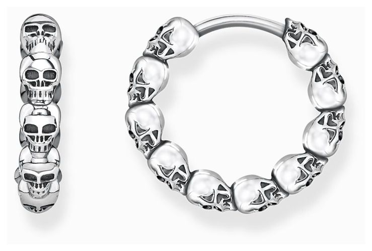 CR619-637-21 Hoop Earrings | Skulls | Sterling Jewellery - Thomas Sabo - Modalova