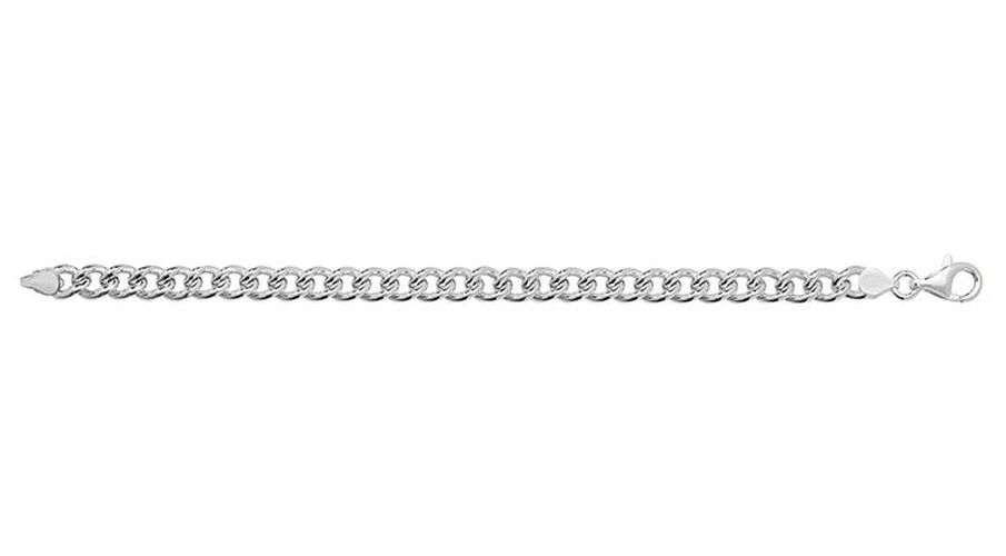 G2640 Silver Ladies Curb Bracelet Jewellery - James Moore TH - Modalova