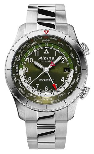 AL-255GR4S26B Startimer Pilot Quartz Worldtimer (41mm Watch - Alpina - Modalova