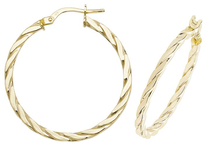 ER1041-25 25mm Hoop Earrings Jewellery - James Moore TH - Modalova