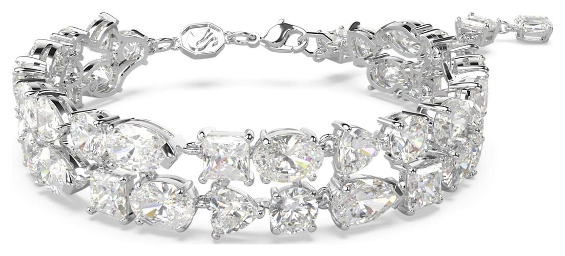 Mesmera Bracelet Rhodium Plated Mixed Cut Jewellery - Swarovski - Modalova