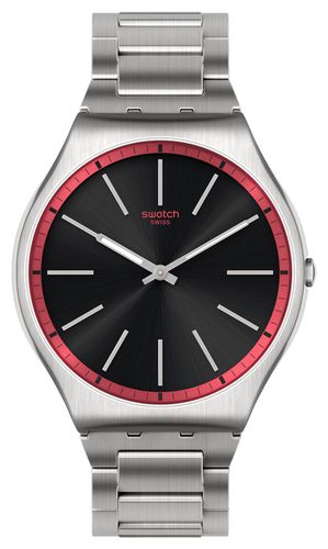 SS07S129G Red Graphite Dial / Stainless Steel Watch - Swatch - Modalova