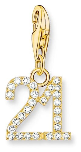 Gold-Plated Charm Pendant Number 21 Jewellery - Thomas Sabo - Modalova