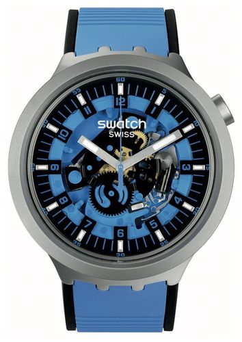 SB07S106 Big Bold Irony AZUR DAZE Stainless Watch - Swatch - Modalova