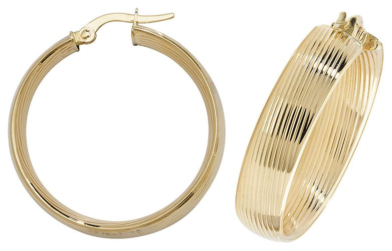 ER1057-25 25mm Hoop Earrings Jewellery - James Moore TH - Modalova