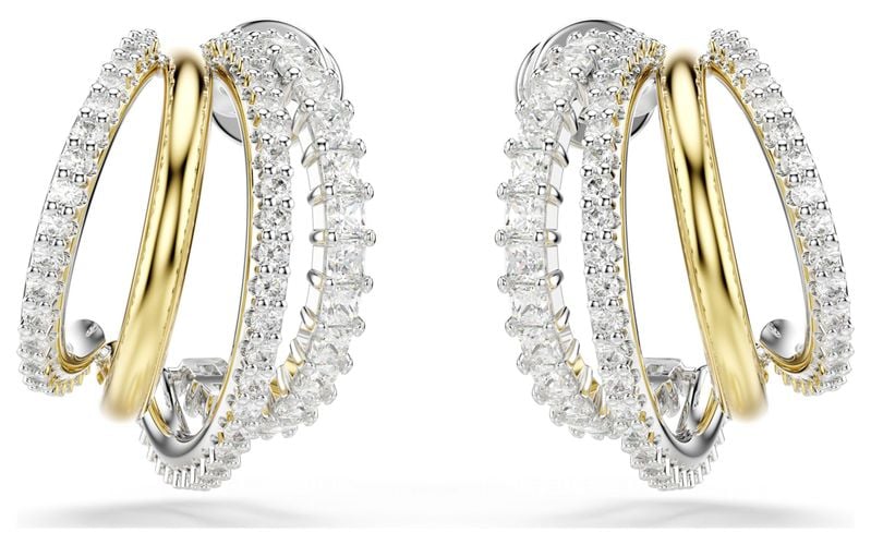 Hyperbola Hoop Earrings Crystals Jewellery - Swarovski - Modalova