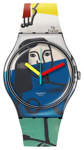 SUOZ363C x Tate - LEGER'S TWO WOMEN HOLDING FLOWERS Watch - Swatch - Modalova