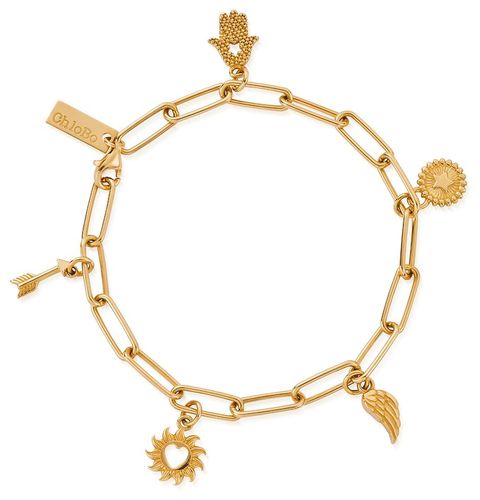 GBLCMSC Soul Compass Multi Charm Link Chain Bracelet Jewellery - ChloBo - Modalova