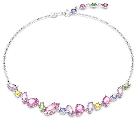 Gema Necklace | Rhodium Plated | Rainbow Jewellery - Swarovski - Modalova