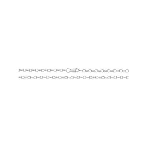 G1077/24 Silver Oval Belcher Chain 24 Jewellery - James Moore TH - Modalova