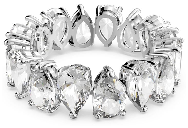 Vittore Ring Rhodium Plated Crystals Jewellery - Swarovski - Modalova