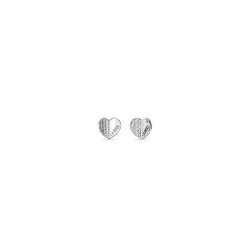 JUBE03038JWRHT/U Ladies Silver Heart Earrings 'Lovely Jewellery - Guess - Modalova