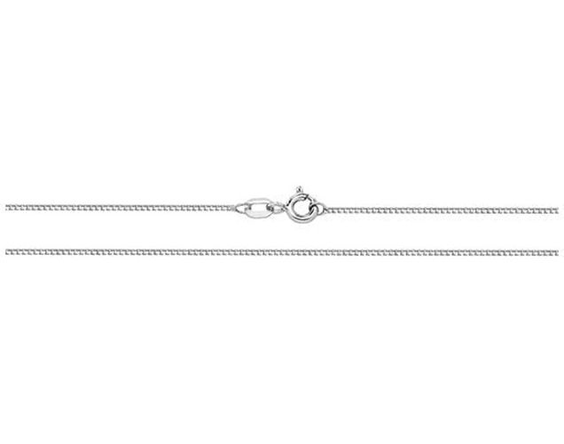 CH481W/16 9ct 16inch White Gold Box Chain Jewellery - James Moore TH - Modalova