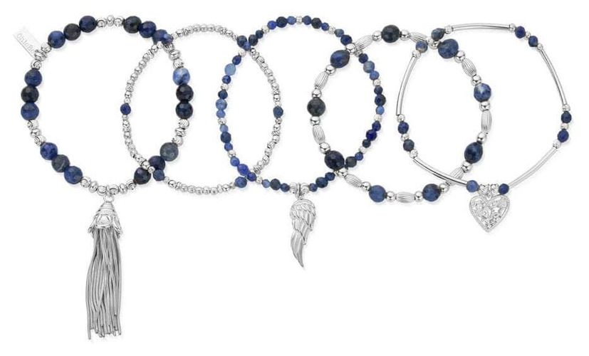 SBSTA5M Phases of the Goddess MINDFUL Sodalite Stack Jewellery - ChloBo - Modalova