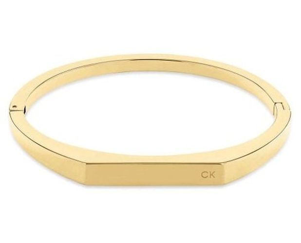 Ladies Faceted Bar Bangle Gold-Tone Jewellery - Calvin Klein - Modalova