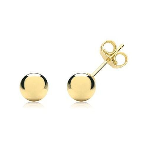 ES203 9ct Yellow Gold 5mm Ball Stud Earrings Jewellery - James Moore TH - Modalova