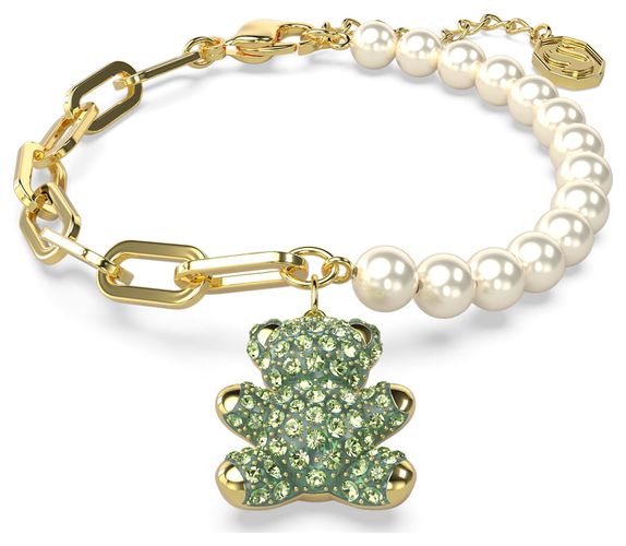 Teddy Bracelet Gold-Tone Plated Pearl Jewellery - Swarovski - Modalova